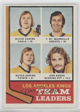 1974-75 Topps - [Base] #98 - Team Leaders - Butch Goring, Frank St. Marseille, Don Kozak [Good to VG‑EX]