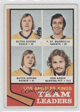 1974-75 Topps - [Base] #98 - Team Leaders - Butch Goring, Frank St. Marseille, Don Kozak [Good to VG‑EX]