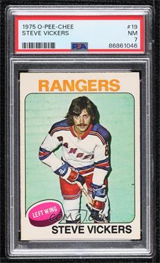 1975-76 O-Pee-Chee - [Base] #19 - Steve Vickers [PSA 7 NM]