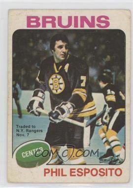 1975-76 O-Pee-Chee - [Base] #200.2 - Phil Esposito (Trade Mentioned on Front) [Poor to Fair]