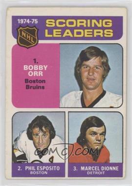 1975-76 O-Pee-Chee - [Base] #210 - Phil Esposito, Marcel Dionne, Bobby Orr