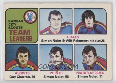 1975-76 O-Pee-Chee - [Base] #319 - Simon Nolet, Wilf Paiement, Guy Charron [Good to VG‑EX]