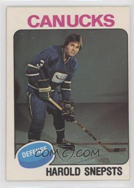 1975-76 O-Pee-Chee - [Base] #396 - Harold Snepsts