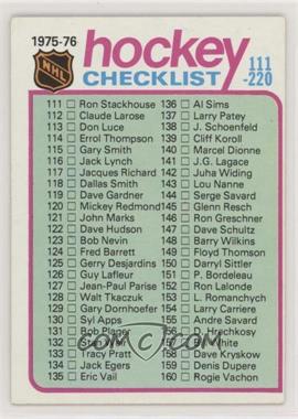 1975-76 Topps - [Base] #171 - Checklist - Cards 111-220