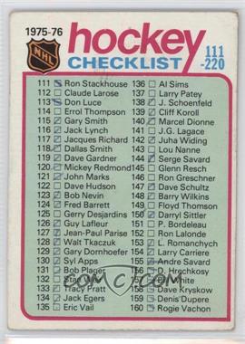 1975-76 Topps - [Base] #171 - Checklist - Cards 111-220 [Poor to Fair]