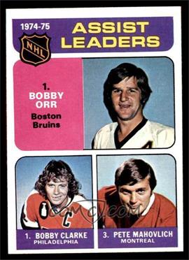 1975-76 Topps - [Base] #209 - League Leaders - Bobby Clarke, Bobby Orr, Pete Mahovlich [EX MT]