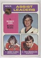 League Leaders - Bobby Clarke, Bobby Orr, Pete Mahovlich [Good to VG&…