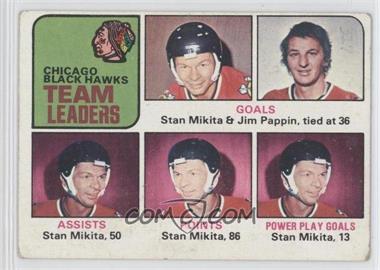 1975-76 Topps - [Base] #317 - Team Leaders - Stan Mikita, Jim Pappin [Poor to Fair]