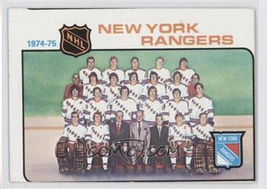 1975-76 Topps - [Base] #94 - Team Checklist - New York Rangers Team [Good to VG‑EX]