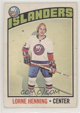 1976-77 O-Pee-Chee - [Base] #193 - Lorne Henning [Good to VG‑EX]