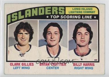 1976-77 O-Pee-Chee - [Base] #216 - Team Leaders - Clark Gillies, Bryan Trottier, Billy Harris