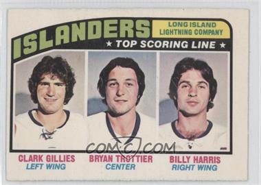 1976-77 O-Pee-Chee - [Base] #216 - Team Leaders - Clark Gillies, Bryan Trottier, Billy Harris