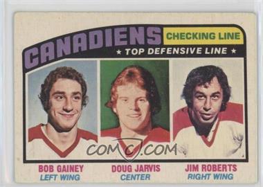 1976-77 O-Pee-Chee - [Base] #217 - Bob Gainey, Doug Jarvis, Jimmy Roberts