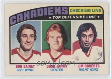 1976-77 O-Pee-Chee - [Base] #217 - Bob Gainey, Doug Jarvis, Jimmy Roberts