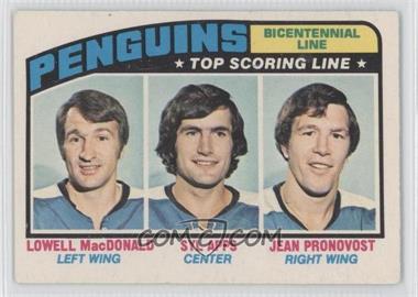 1976-77 O-Pee-Chee - [Base] #218 - Pittsburgh Penguins Team, Lowell MacDonald, Syl Apps, Jean Pronovost