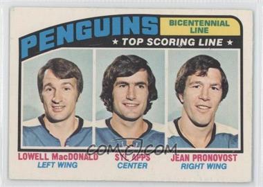 1976-77 O-Pee-Chee - [Base] #218 - Pittsburgh Penguins Team, Lowell MacDonald, Syl Apps, Jean Pronovost