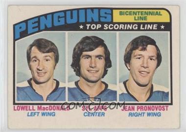 1976-77 O-Pee-Chee - [Base] #218 - Pittsburgh Penguins Team, Lowell MacDonald, Syl Apps, Jean Pronovost