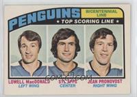 Pittsburgh Penguins Team, Lowell MacDonald, Syl Apps, Jean Pronovost