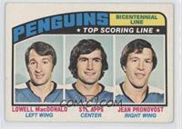 Pittsburgh Penguins Team, Lowell MacDonald, Syl Apps, Jean Pronovost