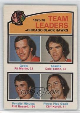 1976-77 O-Pee-Chee - [Base] #382 - Pit Martin, Dale Tallon, Phil Russell, Cliff Koroll