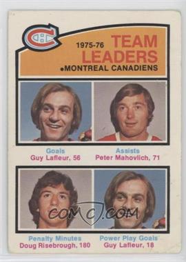 1976-77 O-Pee-Chee - [Base] #388 - Guy Lafleur, Peter Mahovlich, Doug Risebrough [Good to VG‑EX]