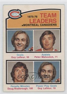 1976-77 O-Pee-Chee - [Base] #388 - Guy Lafleur, Peter Mahovlich, Doug Risebrough