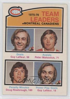 1976-77 O-Pee-Chee - [Base] #388 - Guy Lafleur, Peter Mahovlich, Doug Risebrough