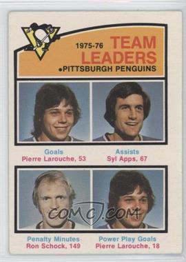 1976-77 O-Pee-Chee - [Base] #392 - Pierre Larouche, Syl Apps, Ron Schock