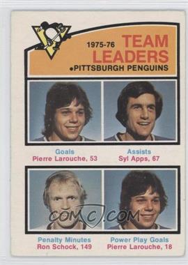 1976-77 O-Pee-Chee - [Base] #392 - Pierre Larouche, Syl Apps, Ron Schock