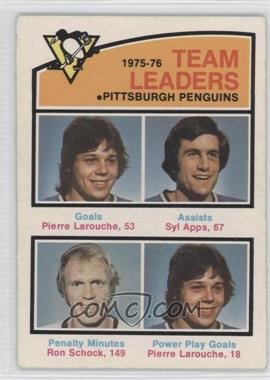 1976-77 O-Pee-Chee - [Base] #392 - Pierre Larouche, Syl Apps, Ron Schock