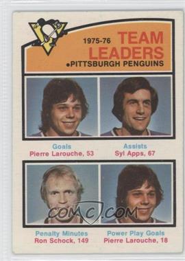 1976-77 O-Pee-Chee - [Base] #392 - Pierre Larouche, Syl Apps, Ron Schock