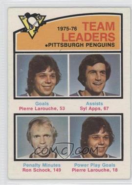 1976-77 O-Pee-Chee - [Base] #392 - Pierre Larouche, Syl Apps, Ron Schock