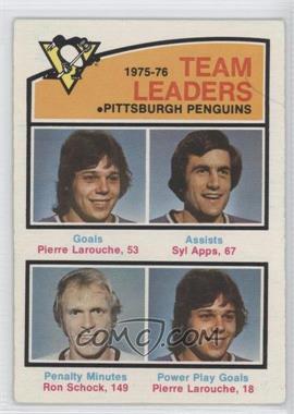 1976-77 O-Pee-Chee - [Base] #392 - Pierre Larouche, Syl Apps, Ron Schock