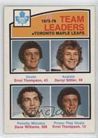 Errol Thompson, Darryl Sittler, Tiger Williams [Good to VG‑EX]