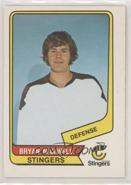 1976-77 O-Pee-Chee WHA - [Base] #54 - Bryan Maxwell (Photo is Mike Bartley)