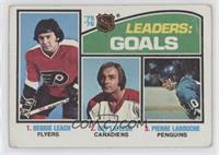 Leaders: Goals (Reggie Leach, Guy Lafleur, Pierre Larouche)