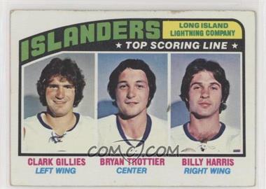 1976-77 Topps - [Base] #216 - New York Islanders Team, Clark Gillies, Bryan Trottier, Billy Harris [Poor to Fair]