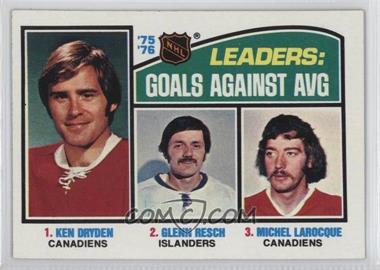 1976-77 Topps - [Base] #6 - Ken Dryden, Glenn Resch, Michel Larocque