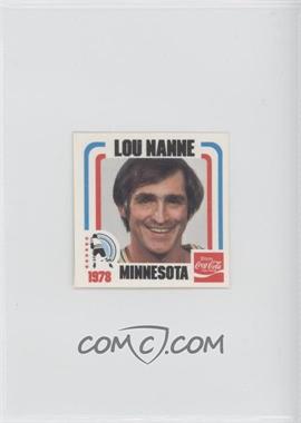 1977-78 Coca-Cola - [Base] #_LONA - Lou Nanne