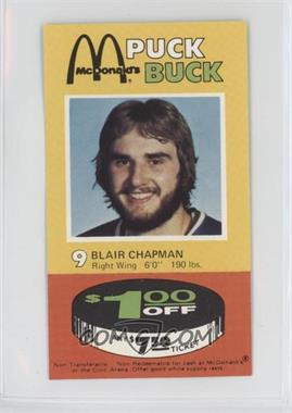 1977-78 McDonalds Pittsburgh Penguins Puck Bucks - [Base] #9 - Blair Chapman