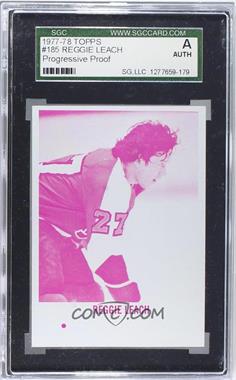 1977-78 Topps - [Base] - Blank Back Progressive Proofs #185 - Reggie Leach (Maroon) [SGC Authentic]