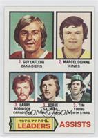 Marcel Dionne, Tim Young, Guy Lafleur, Larry Robinson, Borje Salming