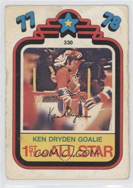 1978-79 O-Pee-Chee - [Base] #330 - Ken Dryden [Good to VG‑EX]