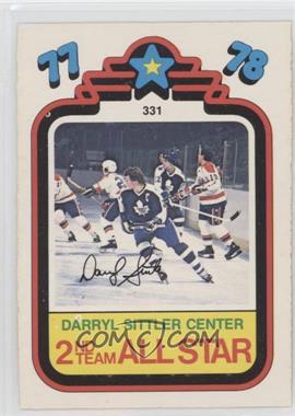 1978-79 O-Pee-Chee - [Base] #331 - Darryl Sittler