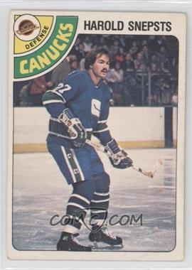 1978-79 O-Pee-Chee - [Base] #380 - Harold Snepsts