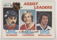 Assist Leaders (Bryan Trottier, Darryl Sittler, Guy Lafleur)