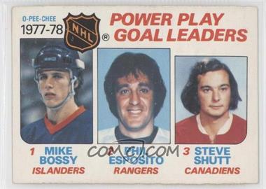 1978-79 O-Pee-Chee - [Base] #67 - Power Play Goal Leaders (Mike Bossy, Phil Esposito, Steve Shutt)