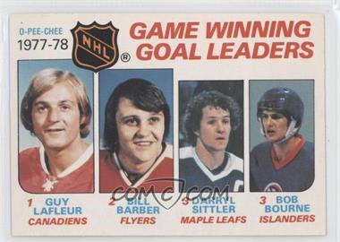 1978-79 O-Pee-Chee - [Base] #69 - Game Winning Goal Leaders (Bill Barber, Darryl Sittler, Bob Bourne)