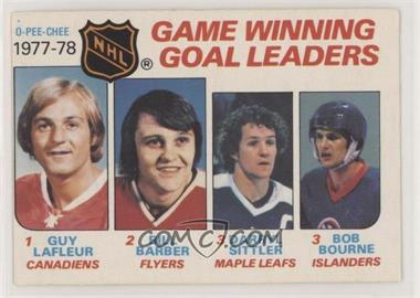 1978-79 O-Pee-Chee - [Base] #69 - Game Winning Goal Leaders (Bill Barber, Darryl Sittler, Bob Bourne)