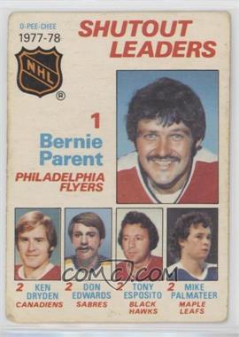 1978-79 O-Pee-Chee - [Base] #70 - Shutout Leaders (Bernie Parent, Ken Dryden, Don Edwards, Tony Esposito, Mike Palmateer) [Poor to Fair]